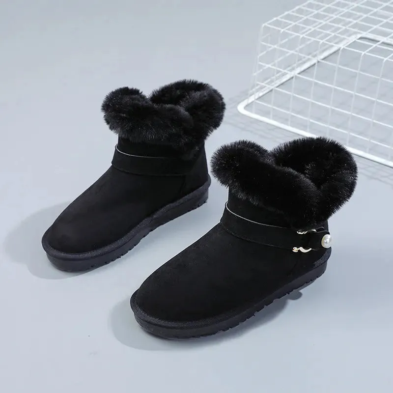 New Winter Velvet Snow Boots Round Head